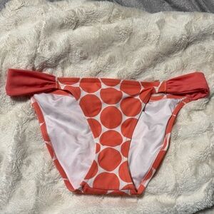 Victoria's Secret coral Polka Dot Bikini Bottom